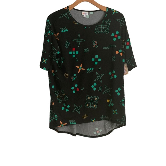 LuLaRoe Irma Geometric High Low Top Size Large New With Tags - Picture 3 of 10